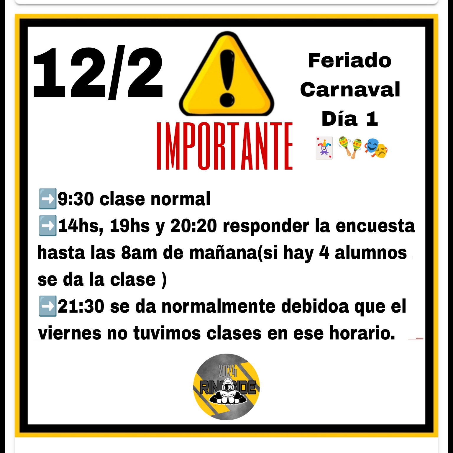 Feriado Carnaval día 1